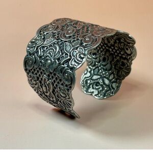 Intricate Silver Cuff Bracelet